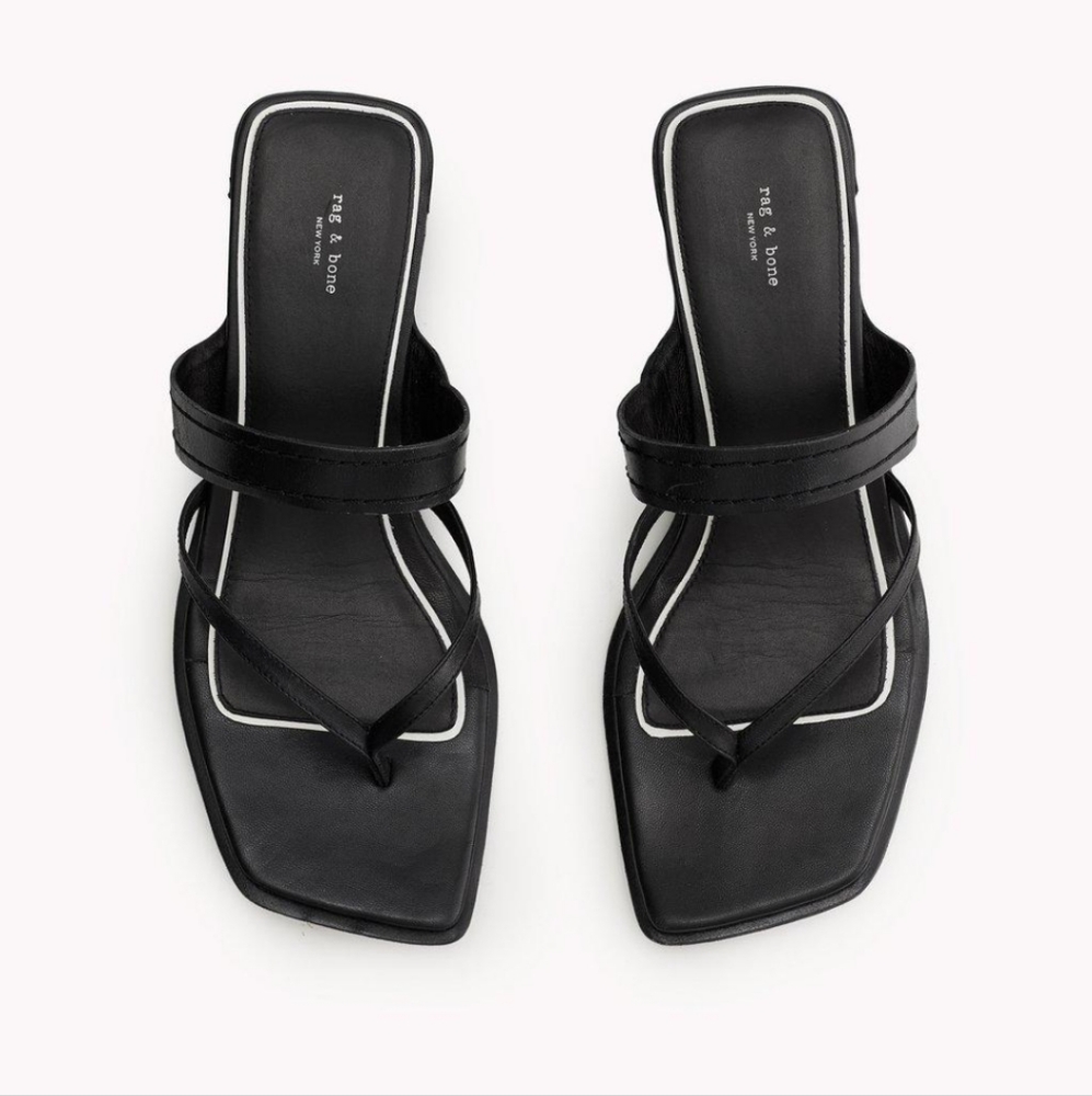 Rag and Bone Size 10 black sandals but run small